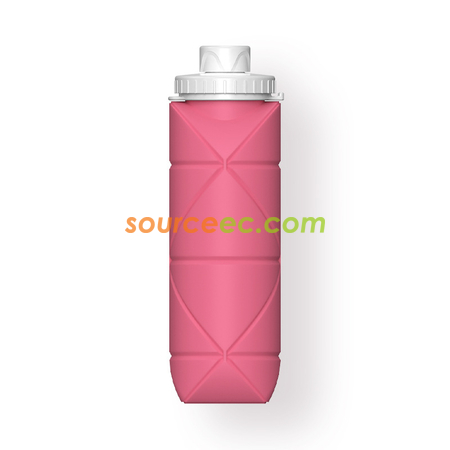 禮品訂造创意矽膠折疊水樽600ML紀念品