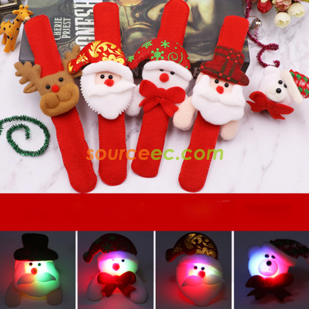 禮品訂造發光聖誕啪啪手環紀念品