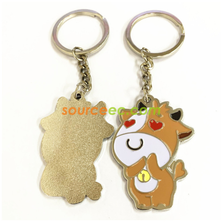 禮品訂造小牛金屬匙扣紀念品