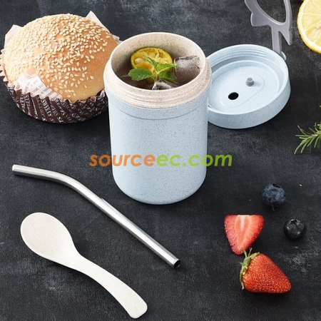 禮品訂造330ML 小麥稭稈纖維杯紀念品
