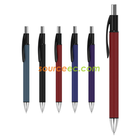 禮品訂造按動噴膠原子筆紀念品
