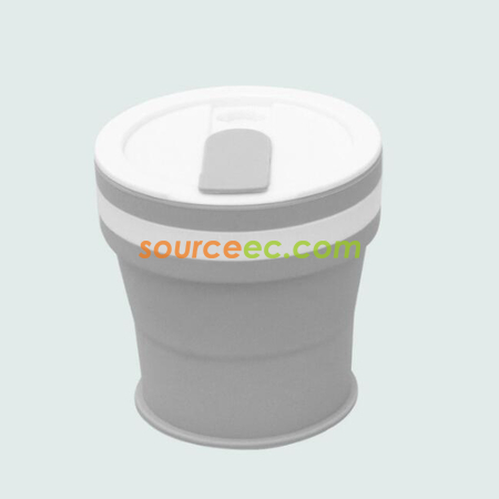 禮品訂造350ML 折疊矽膠咖啡杯紀念品