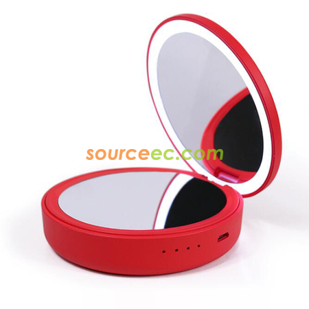 禮品訂造鏡子移動電源-圓形紀念品