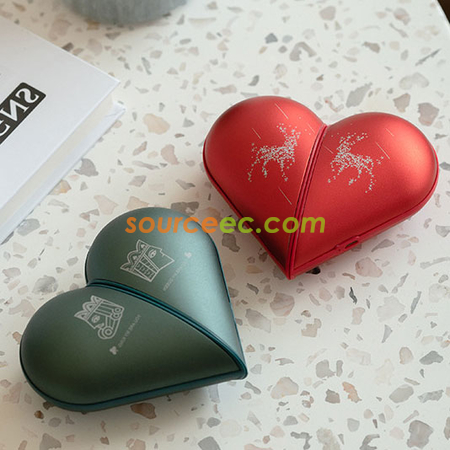 禮品訂造愛心變形暖手寶移動電源紀念品