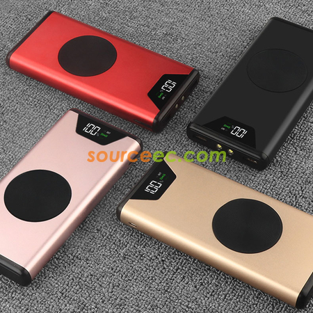 禮品訂造三合一無線充電寶超薄液晶顯示無線充移動電源紀念品