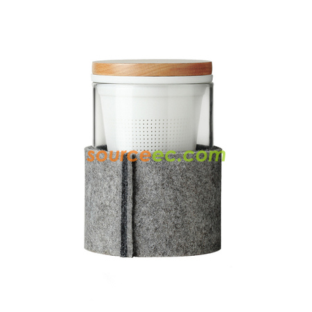 禮品訂造毛氈杯套泡茶杯紀念品