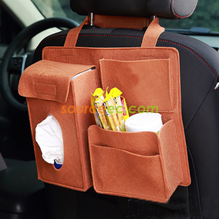 禮品訂造毛氈汽車座椅收納袋紀念品