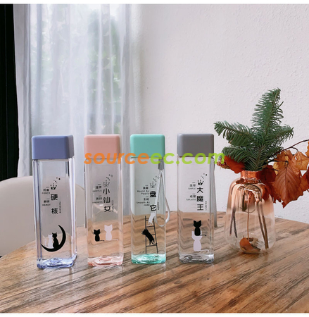 禮品訂造方形簡易運動水樽紀念品