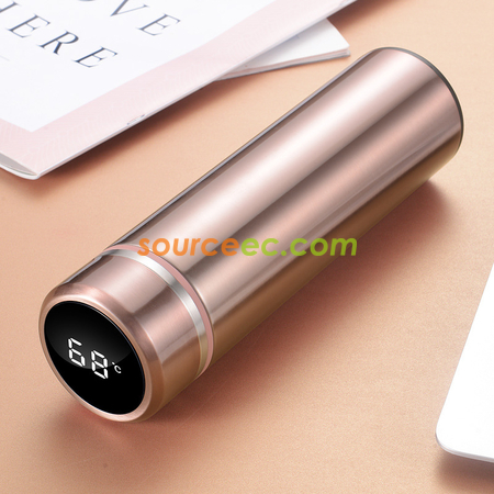 禮品訂造500ML 智能測溫保溫杯紀念品
