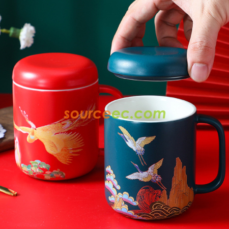 禮品訂造中國風復古陶瓷杯紀念品