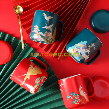 禮品訂造中國風復古陶瓷杯紀念品