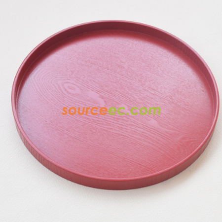 禮品訂造簡約圓形木托盤紀念品