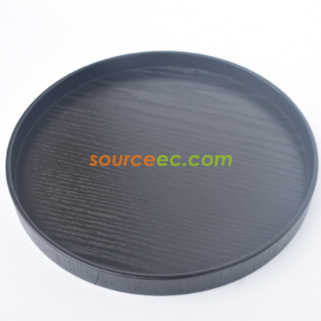 禮品訂造簡約圓形木托盤紀念品