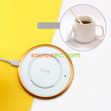 禮品訂造線充恒溫杯墊紀念品