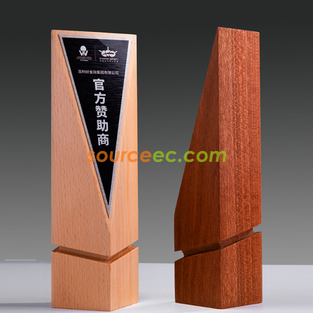 禮品訂造切割實木金屬獎座紀念品