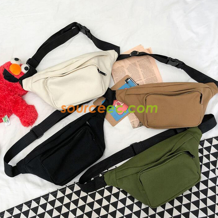 禮品訂造拉鏈帆布腰包紀念品
