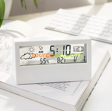 禮品訂造創意多功能透明電子鐘紀念品
