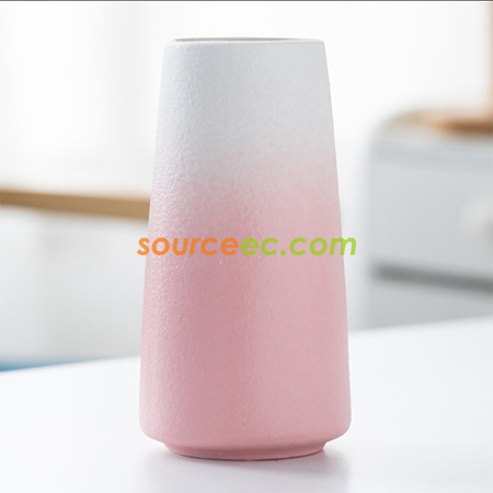 禮品訂造磨砂簡約陶瓷花瓶紀念品