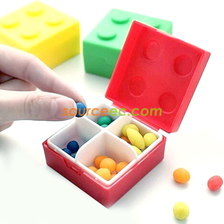 禮品訂造糖果色積木藥盒紀念品