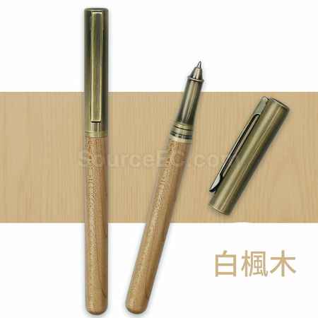 禮品訂造紅檀木簽字筆商務實木簽字筆黃銅金屬黃銅中性筆紀念品
