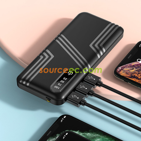 禮品訂造LED數顯便捷移動電源紀念品
