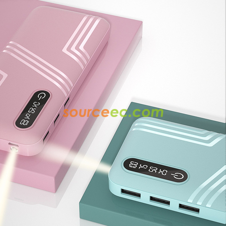 禮品訂造LED數顯便捷移動電源紀念品