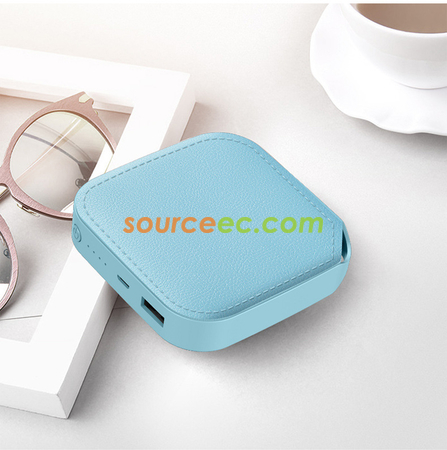 禮品訂造仿PU皮紋移動電源紀念品