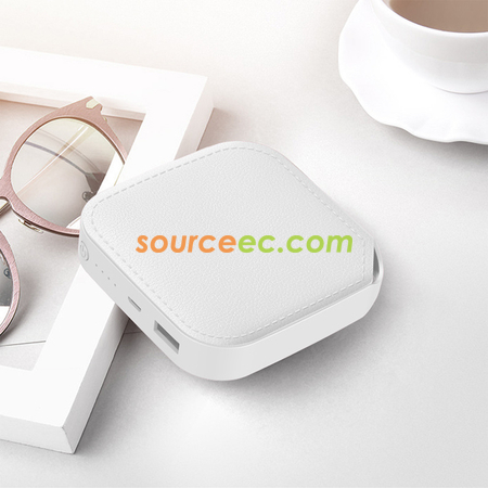 禮品訂造仿PU皮紋移動電源紀念品