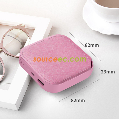 禮品訂造仿PU皮紋移動電源紀念品