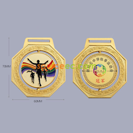禮品訂造旋轉馬拉松獎牌紀念品