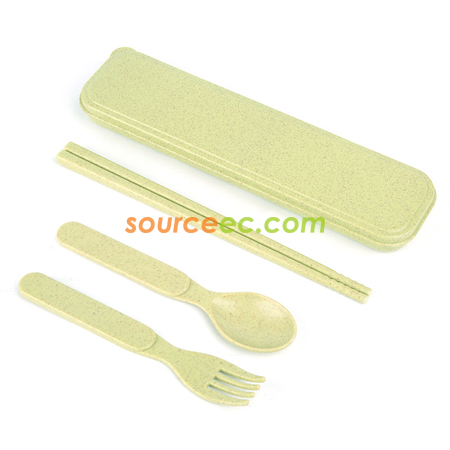 禮品訂造麥稈兒童餐具套裝紀念品