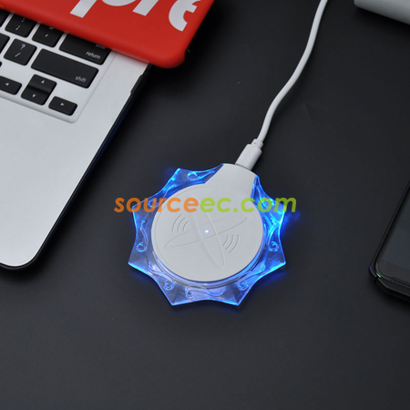 禮品訂造水晶發光無線充電器紀念品