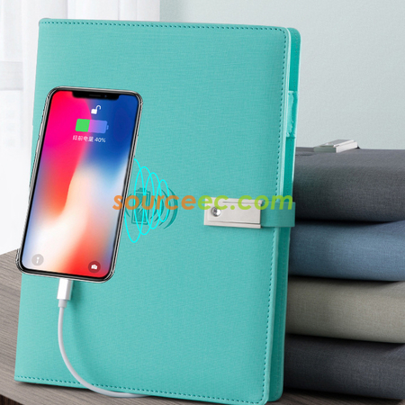 禮品訂造無線充電筆記本紀念品