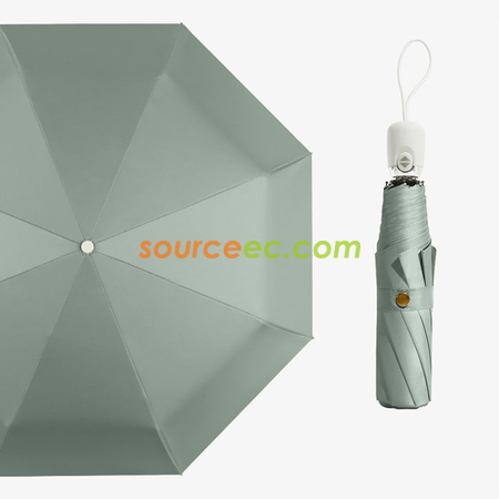 禮品訂造小清新黑膠全自動折疊晴雨兩用傘防曬遮陽傘三摺傘雨傘廣告傘紀念品