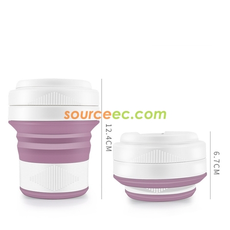 禮品訂造450ML 折疊矽膠咖啡杯紀念品