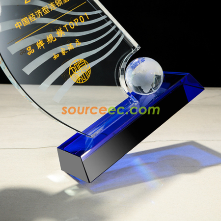 禮品訂造帆船水晶獎座紀念品