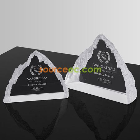 禮品訂造冰山新款創意水晶獎盃紀念品