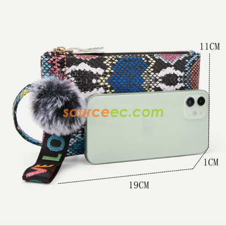 禮品訂造PU蛇紋小方包紀念品