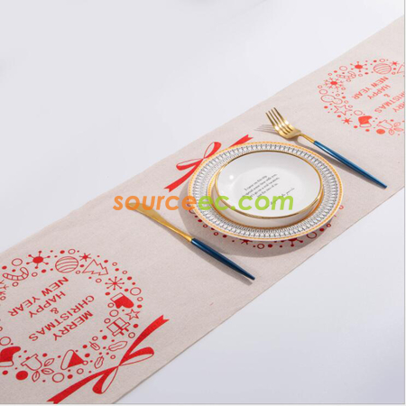 禮品訂造聖誕細麻桌布紀念品
