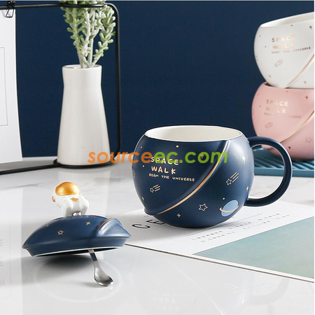 禮品訂造太空人星球陶瓷杯紀念品