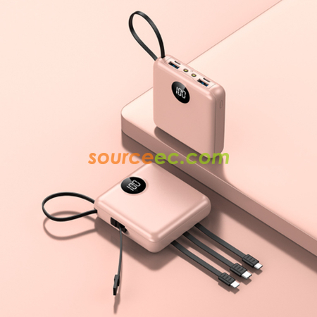 禮品訂造帶線移動電源紀念品