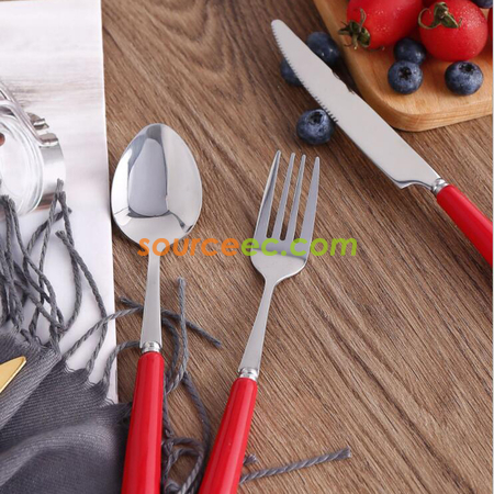 禮品訂造陶瓷柄不鏽鋼餐具紀念品