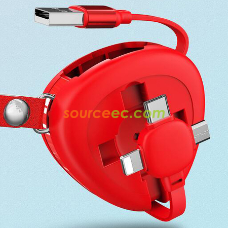 禮品訂造三合一伸縮數據線紀念品