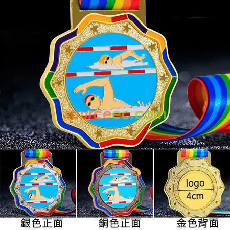 禮品訂造游泳金屬獎牌紀念品紀念品