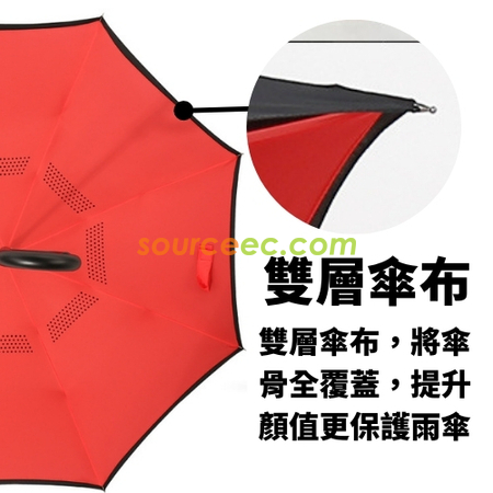 禮品訂造雙層免持式全自動反向傘男女長柄直杆廣告傘紀念品