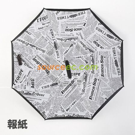 禮品訂造雙層免持式全自動反向傘男女長柄直杆廣告傘紀念品