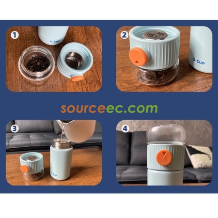 禮品訂造便攜式茶水分離保溫杯紀念品