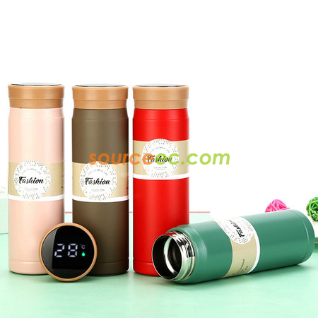 禮品訂造200ML 智慧真空保溫杯便攜小容量口袋杯情侶可愛杯子時尚禮品杯紀念品