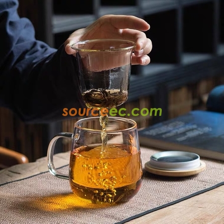 禮品訂造玻璃泡茶杯紀念品