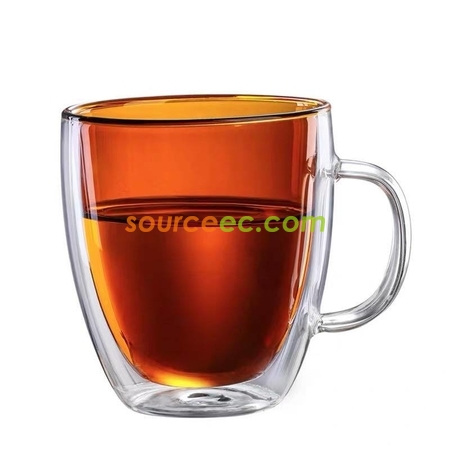 禮品訂造雙層彩色玻璃杯紀念品